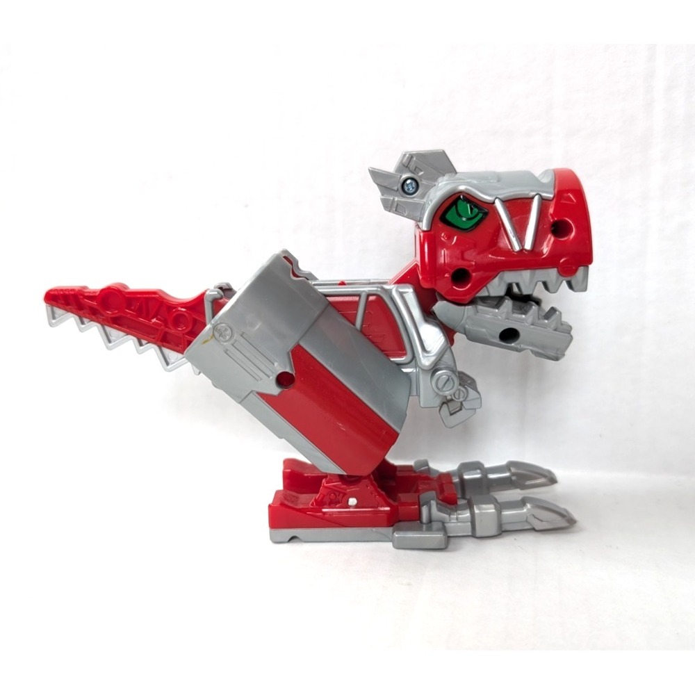 READ Power Rangers Dino Super Charge Morph-N-Pop T-Rex Zord Red